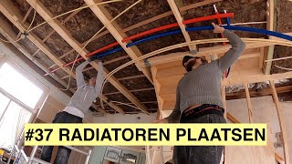 RADIATOREN PLAATSEN EN LEIDINGEN TREKKEN  KLUSVROUW 37 [upl. by Cired]