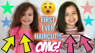 FIRST EVER HAIRCUT  5 YEAR OLD IRIS✂ [upl. by Eile]