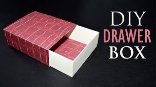 How to Make a Paper Box  DIY Sliding Gift Box [upl. by Caesaria]