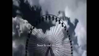 Yves Montand  Sous Le Ciel De Paris with lyrics [upl. by Inhoj]