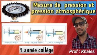 5  Mesure de pression et pression atmosphérique [upl. by Calley]