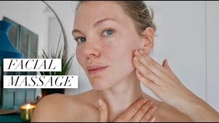 Lymphatic Drainage Face Lifting Massage [upl. by Goodill]