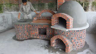 Outdoor Multifunc Wood Stove  How To Building  DIY Pizza Oven Making [upl. by Bushweller]