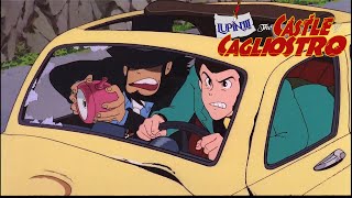 Hayao Miyazaki Directorial Debut The Castle of Cagliostro  Car Chase  Dub Anime [upl. by Juliet693]