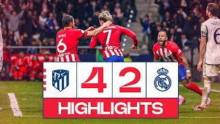 HIGHLIGHTS  ATLÉTICO DE MADRID 42 REAL MADRID  COPA DEL REY [upl. by Srevart]