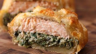 Puff Pastry Salmon Salmon Wellington [upl. by Rolat]