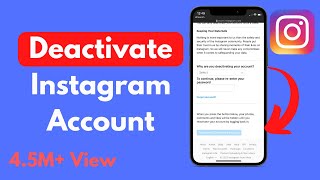 How to Deactivate Instagram Account  Deactivate Your Instagram Account [upl. by Marilee864]