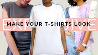 10 Upcycles to Make Your TShirts Look Expensive  Designer Thrift Flips [upl. by Dzoba]