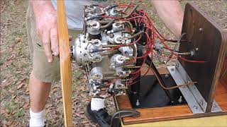 Running 18 Cylinder Pratt and Whitney Model AIrcraft engine [upl. by Aed]