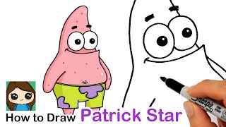 How to Draw Patrick Star  SpongeBob SquarePants [upl. by Airahs]