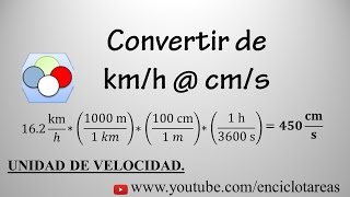 Convertir de kmh a cms [upl. by Lally]