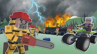 FOREST FIRE CAUSED BY MASSIVE LIGHTNING STORM  Tiny Town VR Gameplay  HTC Vive VR Game [upl. by Arivle]