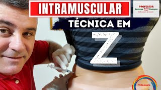 INTRAMUSCULAR TÉCNICA EM Z AULA PRÁTICA [upl. by Liman]