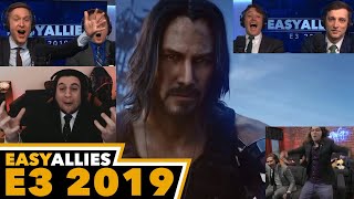 Cyberpunk 2077 w Keanu Reeves  Easy Allies Reactions  E3 2019 [upl. by Roselin551]