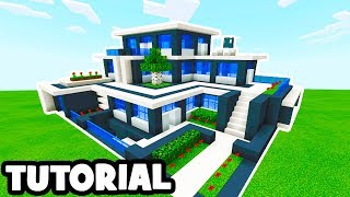 Minecraft Tutorial How To Make A Modern Mansion 9 [upl. by Wilona]