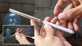 How to make homemade powerful ballpen pressure gun using ballpen and stick at home easily [upl. by Giuditta911]