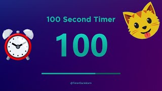 🔴 100 Second Timer 🔴 Countdown with Alarm [upl. by Nynnahs961]