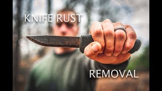 How To  Knife Rust Removal [upl. by Lorrad]