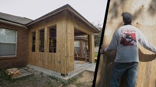 Installing Plywood Sheathing Cutting Window Openings Vid 7 [upl. by Gnehc]