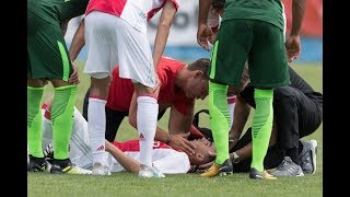 Abdelhak Nouri collapses on field Ajax vs Bremen 08072017 لحظة إصابة عبد ألحق نوري بأزمة قلبية [upl. by Siver]