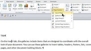 How to Make Headers amp Consecutive Page Numbers Using Word [upl. by Capon470]