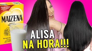 ALISAMENTO NATURAL com MAIZENA e LEITE Passo a Passo  Por Júlia Doorman [upl. by Wrdna]