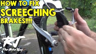 How To Fix Loud Squealing Screeching Bike Brakes [upl. by Sharyl568]