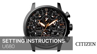 Citizen Watch Setting Instruction — U680 [upl. by Hyde]