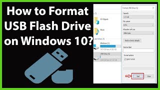 How to Format USB Flash Drive on Windows 10 [upl. by Nnayllehs]