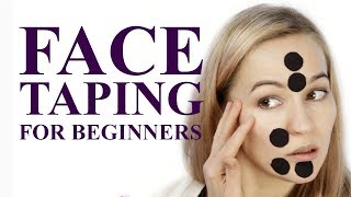 Face Taping for Beginners Kinesiology taping for Lifting Face [upl. by Most]