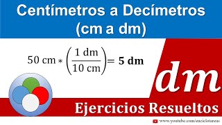 Centímetros a Decímetros cm a dm  Conversiones [upl. by Lamonica643]