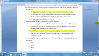 Hardware amp Network Service Level 3 COC Questions amp Answers Part 4 [upl. by Notlrahc]