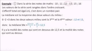 CS2  Médiane et étendue [upl. by Torry]