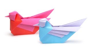 Origami Mandarin Bird Tutorial Simon Andersen  Paper Kawaii [upl. by Adnohryt]