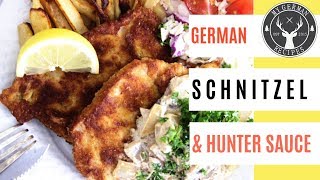 How to make a quick German Schnitzel with Hunter Sauce Jägersoße ✪ MyGermanRecipes [upl. by Latrice346]