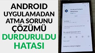 Telefon Uygulamadan Atıyor Girmiyor  Durduruluyorsa Kesin Çözüm Uygulama Sürekli Durduruluyor msa [upl. by Nrevel140]