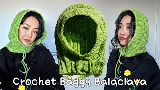 Easy Crochet Baggy Balaclava  Scoodie [upl. by Delanie]