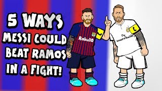 🥊MESSI vs RAMOS the fight🥊 El Clasico 2019 01 Highlights [upl. by Airitac]