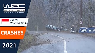 WRC  Rallye MonteCarlo 2021 CRASH compilation [upl. by Ahseneuq]