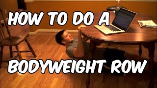 How to Do a Bodyweight Row  Nerd Fitness [upl. by Olethea848]