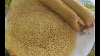 Injera Recipe Ethiopian Flat Bread [upl. by Ylhsa422]