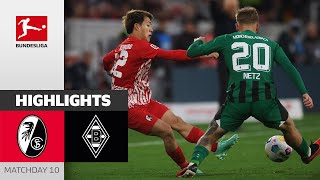 SC Freiburg  Borussia Mgladbach 33  Highlights  Matchday 10 – Bundesliga 202324 [upl. by Adniled]