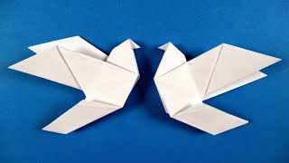 How to make an origami Dove 🕊 easy origami BIRD [upl. by Jeri610]