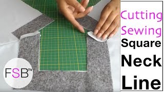 Cutting and Sewing Square Necklines [upl. by Auj811]