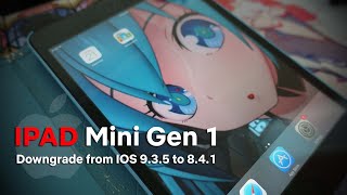 iPad Mini Generation 1  2022 Tutorial Downgrade from ios 935 to 841 [upl. by Ynnol]