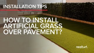 Install artificial turf over pavement [upl. by Rockwell]