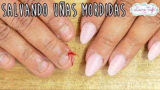 COMO APLICAR ACRILICO SOBRE UÃ‘AS MORDIDAS  ONICOFAGIA [upl. by Ahselaf]