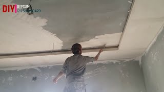 How to make false ceiling at home BED ROOM CEILING DIY GYPSUM amp GYPSUM BOARD [upl. by Irap]