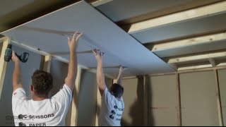 How to Install Plasterboard Part 3 Ceilings and Walls [upl. by Lundberg136]