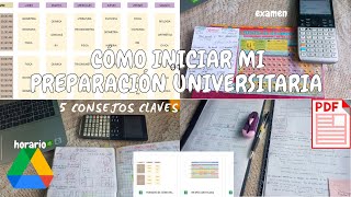 CÓMO INICIAR UNA PREPARACIÓN UNIVERSITARIA  UNMSM  5 CONSEJOS CLAVES [upl. by Enrika154]